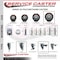 Service Caster 5 Inch Maroon Polyurethane Wheel Swivel 34 Inch Threaded Stem Caster with Brake SCC SCC-TS20S514-PPUB-MRN-PLB-34212 - alternate 4